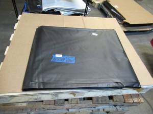 NEW Vinyl Tarp Remnant - 16 x 29  Black  White Vinyl tarp - 13 oz. Midweight Duty
