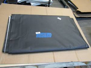 NEW Vinyl Tarp Remnant - 10 x 29  Black  White Vinyl tarp - 13 oz. Midweight Duty
