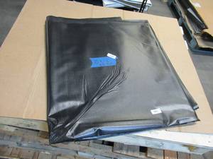 NEW Vinyl Tarp Remnant - 10 x 18  Black  White Vinyl tarp - 13 oz. Midweight Duty