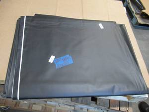 NEW Vinyl Tarp Remnant - 10 x 25  Black  White Vinyl tarp - 13 oz. Midweight Duty