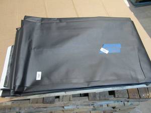 NEW Vinyl Tarp Remnant - 10 x 22  Black  White Vinyl tarp - 13 oz. Midweight Duty