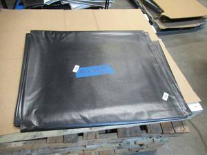 NEW Vinyl Tarp Remnant - 10 x 34  Black  Black Vinyl tarp - 13 oz. Midweight Duty