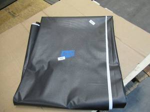 NEW Vinyl Tarp Remnant - 9 x 12  Black  White Vinyl tarp - 9 oz. Lightweight Duty