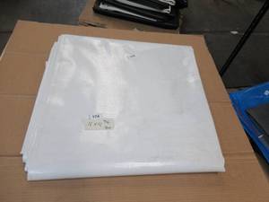NEW Vinyl Tarp - 16 x 16  White  White Vinyl tarp - 13 oz. Midweight Duty