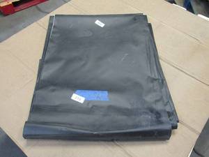 NEW Vinyl Tarp Remnant - 7 x 36  Black  White Vinyl tarp - 8 oz. Lightweight Duty