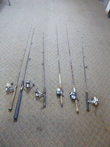 6 Fishing Rods and Reels