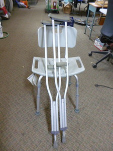 Shower Chair and Crutches