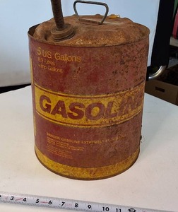 Vintage Metal 5 Gal Gas Can