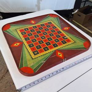 Vintage Metal ChessCheckers Board