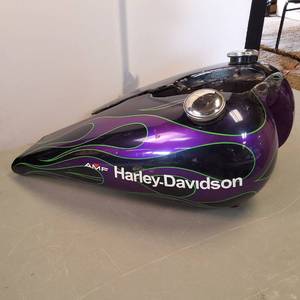1977 Motorcycle Gas Tanks � two piece -  Custom Flames AMF