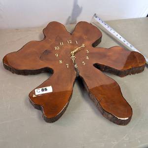 Real Wood Slab Hanging Clock � 2 inches thick x 2 x 2