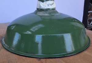 Vintage Outdoor Lamp Reflector, 14 inches wide