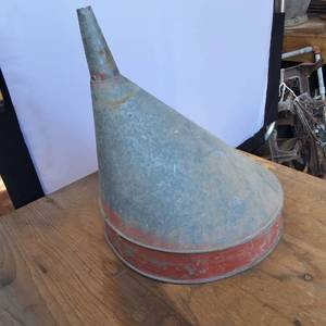ARMCO Zinc Grip Super Large Funnel � Vintage Tin � Mouth is 12 inches wide