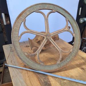 Vintage Cast Iron Pump Fly Wheel by Fairbanks Morse Co out of Chicago, Il
