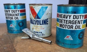 Lot of (3) Full Quart size Oil Cans Valvoline Type FA Transmission & Heavy Duty Detergent
