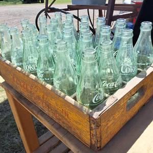 Full crate Vintage Coca Cola 6.5 oz returnables with Vintage Wooden Crate