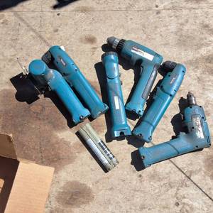 Large Lot (6) Piece Vintage Makita with one battery