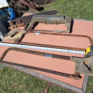 Vintage lot of (3) hack saws