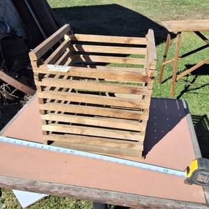 Vintage Wooden Egg Crate