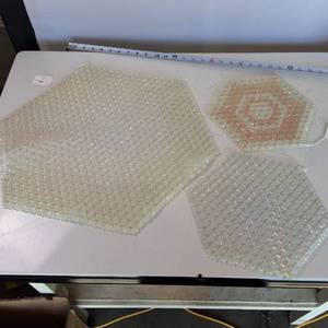 Lot of (3) Vintage Lattice Trivets
