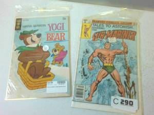 Two Vintage COMIC BOOKS Marvel Sub Mariner (#40 � 1970) and Gold Key Yogi Bear (#1 1979)
