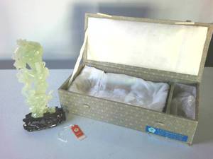 Shanghai Carving Company Ornate Carving with stand and case