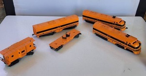 Vintage 12 inch All State Train Co. Railroad Cars -  (5) total
