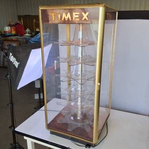 Vintage Timex Watch Display case � with light and it rotates