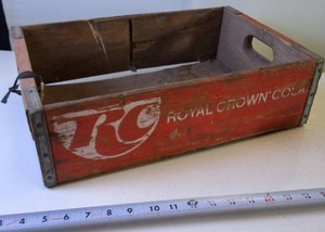 Royal Crown Cola 1960s Bottle Crate with metal corners