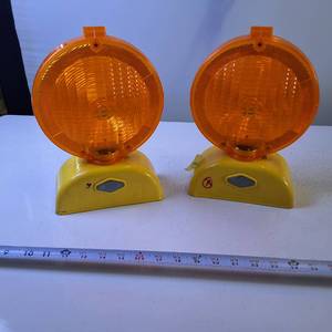 Orange Flashing Caution Lights 7 inches