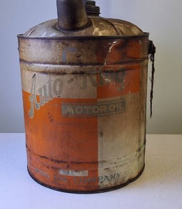 Rare Vintage Auto King Motor Oil Metal 5 Gallon Can