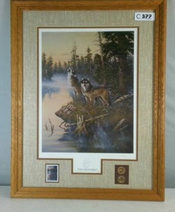 Framed & Numbered Printed Nicely Matted 1992 Where Freedom Reigns by Derk Hansen