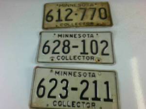 Very cool older Minnesota License plates  COLLECTOR lot of (3) total