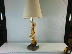 Unique Table Lamp with authentic Deer Antler