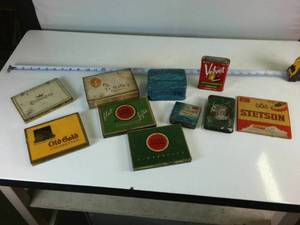 Large lot of Vintage Tobacco Tins (10 total)
