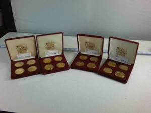 Beautiful Lot of (4) Complete $5 gamingcollector Coin Sets from Grand Casino