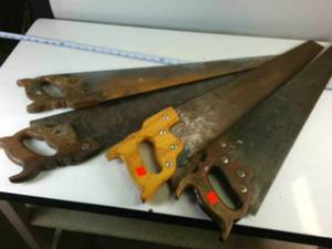 Lot of (4) Saws (Vintage - usable, but mostly for display)