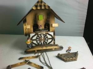 German Black Forest Cuckoo Clock renowned clockmaker Emil Schmeckenbecher out of West Germany