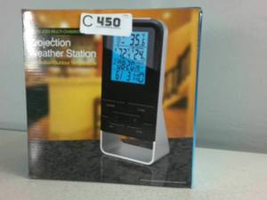 Wireless Multi-Channel Projection Weather Station Alarm Clock  NIB