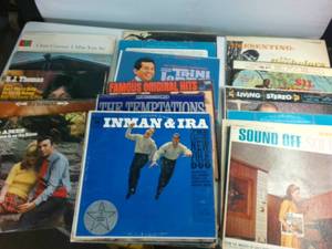 Vintage Vinyl LP Record Collection Lot  Trini Lopez, The Temptations, Inman & Ira & Henry Mancini
