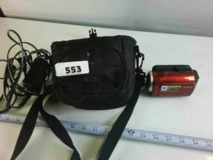 Sony Handycam Digital Camcorder Bundle (Metallic Red) with Charger & Storage Bag