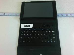 Portable work station with screen and QWERTY keyboard