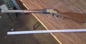 Vintage Mattel Official Winchester Saddle Gun toy cap gun from around 1958 - Made in USA