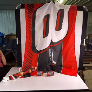 Dale Earnhardt Jr. Mixed Lot  Huge Flag, Flag Banner Finish flags, and 2 model cars