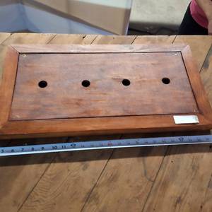 Wooden frame for holding foot pedals for a band