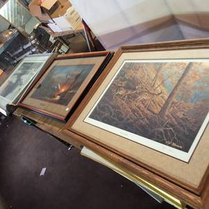Lot of (3) Awesome framed prints Robert Bateman, EW Brown, Terry Redlin