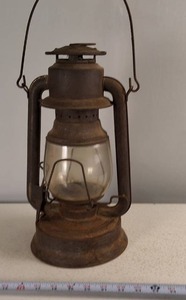 15 inch tall Railroad Lantern (Brown-Camp)