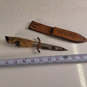 Vintage Deer foot handled knife with case � Made in Austria