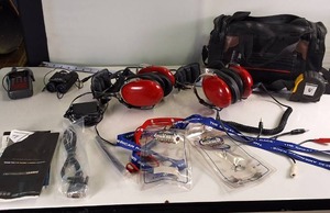 Race track Headphones and two way radio � including Daytona 500 Pass Carriers