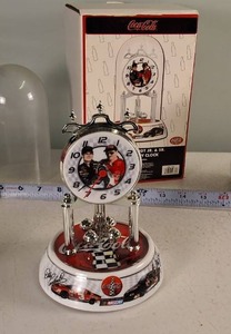 Dale Earnhardt Jr. and Sr. Coke Clock in original box, battery operated